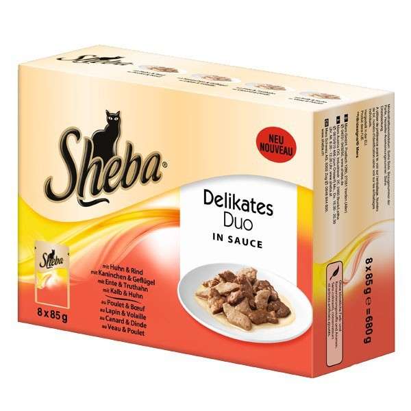 Sheba Lajitelma - Delicious Duos in Sauce 8x85 g osta edullisesti
