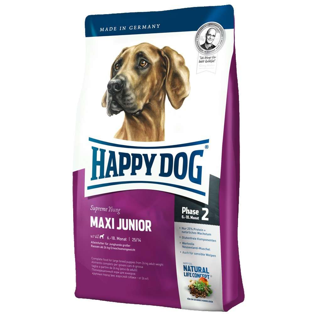 Happy Dog Supreme Maxi Junior 4 kg, 300 g, 15 kg, 1 kg