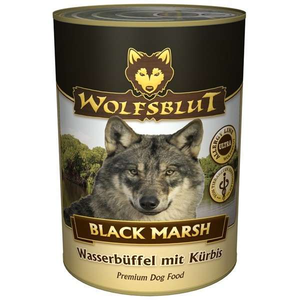 Wolfsblut Natvoer Black Marsh met Waterbuffel vlees en Pompoen 395 g, 6x1.2 kg