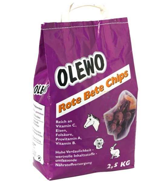 OLEWO Rote BeteChips 2.5 kg Hundeflocken