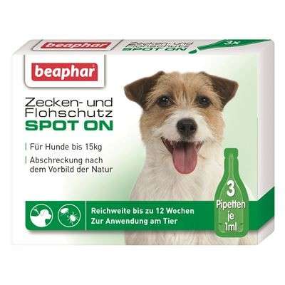 Beaphar Flea and Tick Spot On Solution for Small Dogs (up to 15 kg) 3x1 ml kjøp billig med rabatt