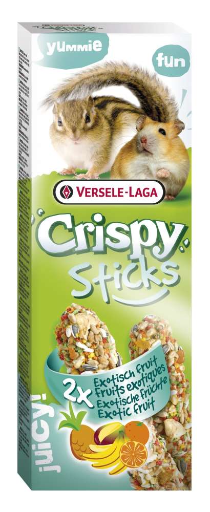 Versele Laga Crispy Sticks Hamster Squirrel Exotic fruits 2 pcs kjøp billig med rabatt