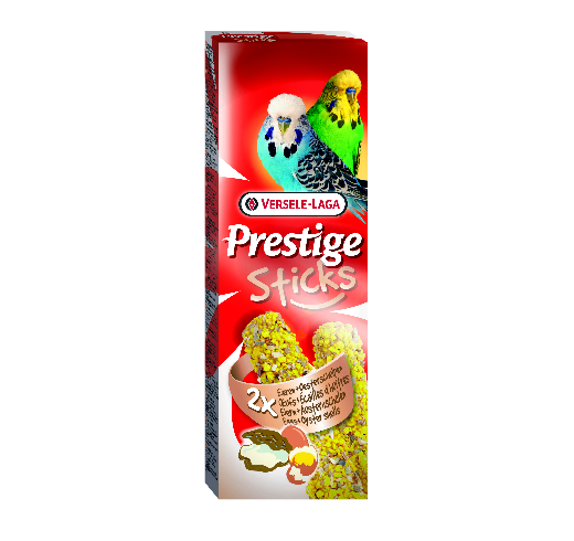 Versele Laga Prestige Sticks Undulater Æg & Østersskaller 60 g køb rimeligt og favoribelt med rabat