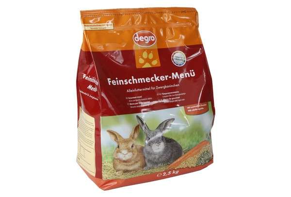 Degro Gourmet menu for dwarf rabbits 2.5 kg, 1 kg
