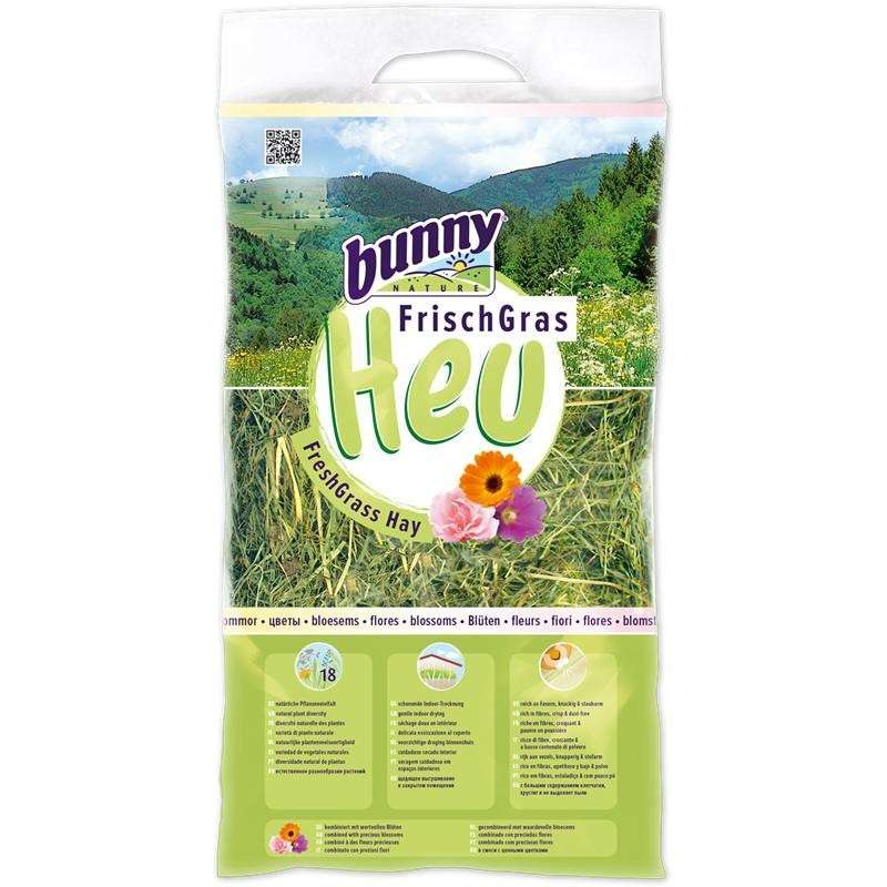 Bunny Nature Heno de hierba fresca con flores 500 g