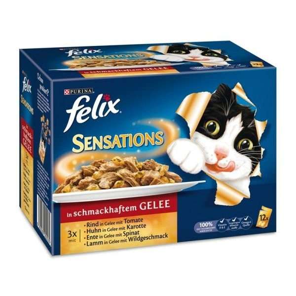Felix Multipack Sensations with Meat Selection in Jelly 12x100 g