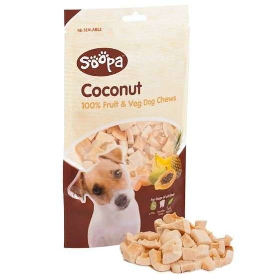 Soopapets Vegetarische Hundesnack Kokosnuss 100 g Drops für Hunde