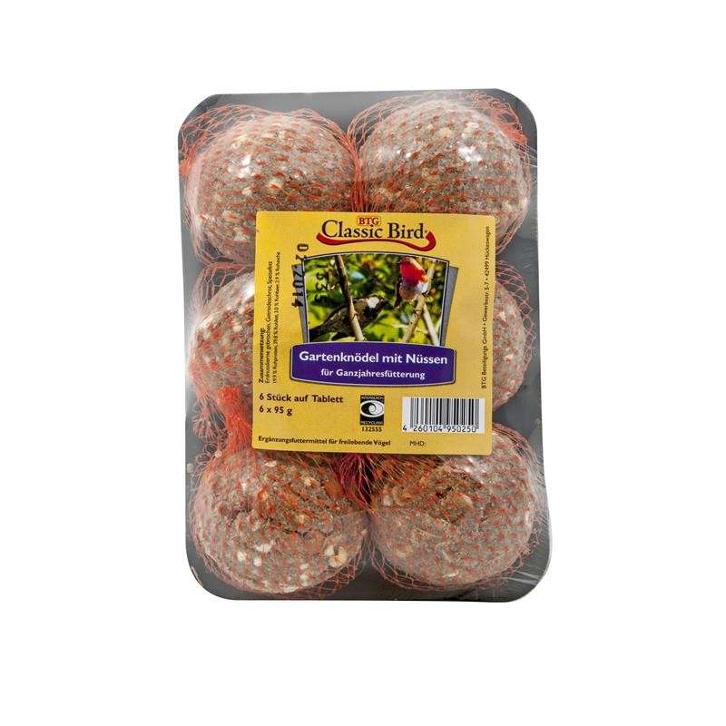 Classic Bird Garten Nussknödel auf Tablett 6x95 g