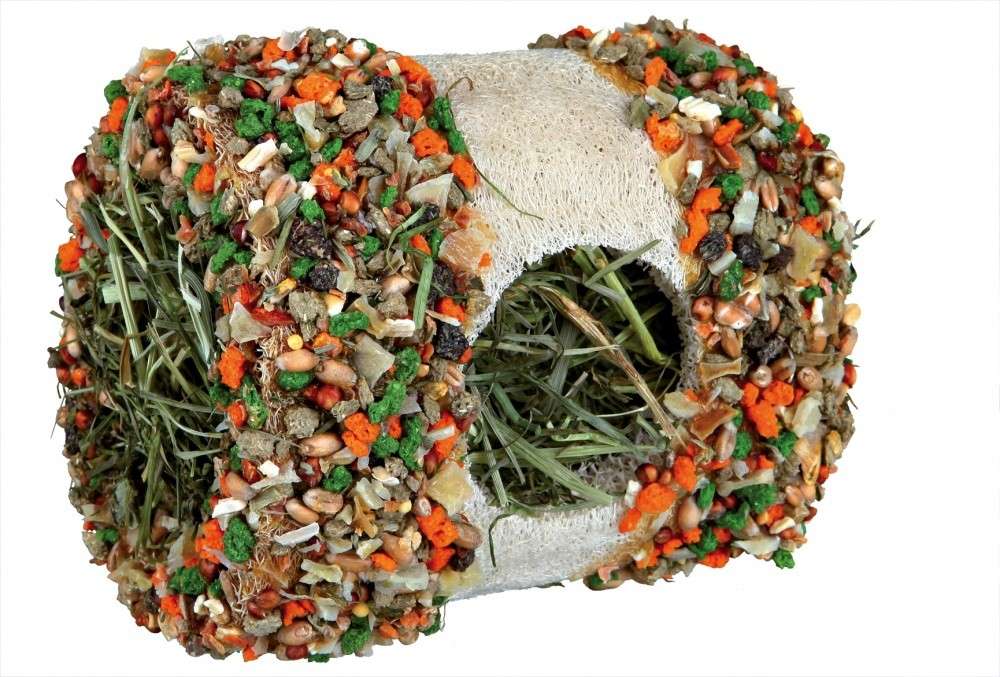 Trixie Luffa tunnel met hooi en groente 80 g met korting aantrekkelijk en goedkoop kopen