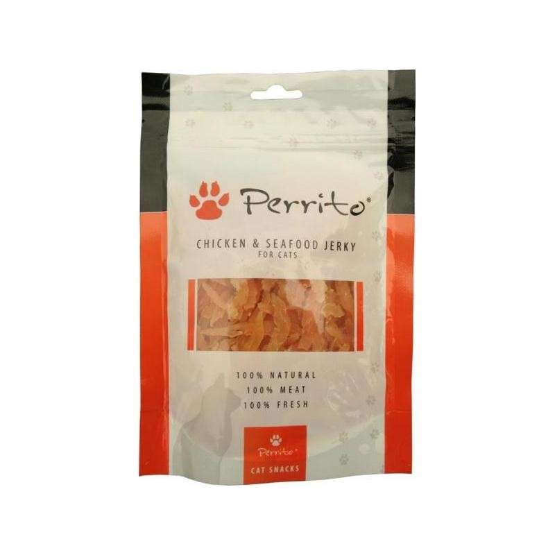 Perrito Chicken & Seafood Jerky Cats 100 g