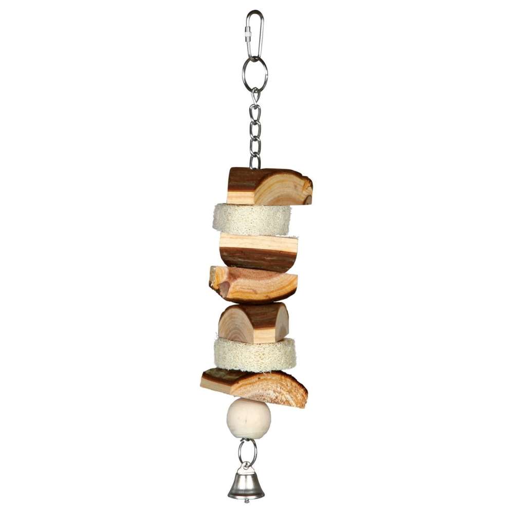 Trixie Natural Living hout met loofah en bel 33 cm met korting aantrekkelijk en goedkoop kopen