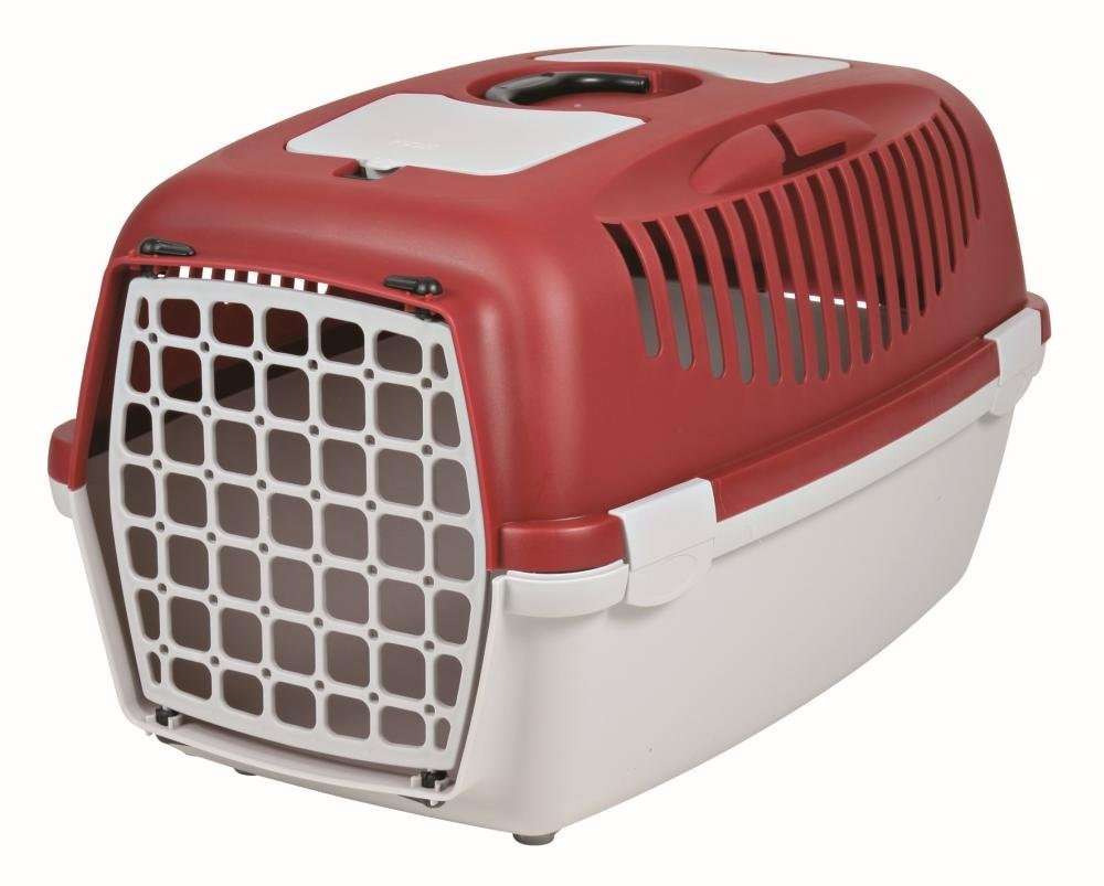 Trixie Transportbox Kat Capri, Grijs/Rood 40x38x61 cm met korting aantrekkelijk en goedkoop kopen