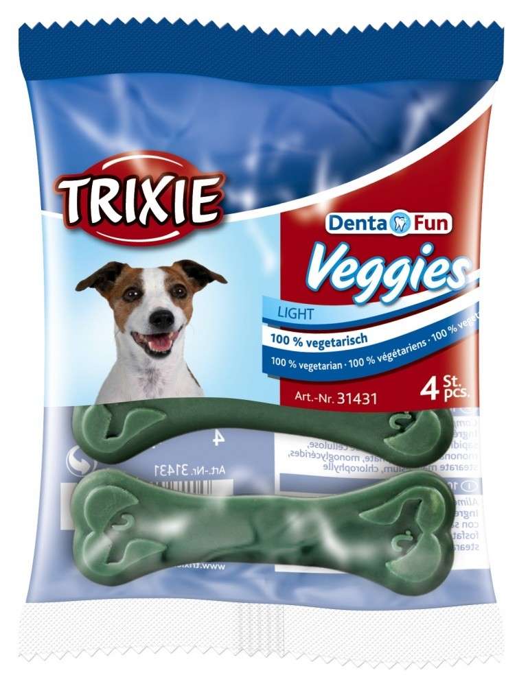 Trixie Denta Fun Veggies - 7 cm, Megapack 4 Stuk