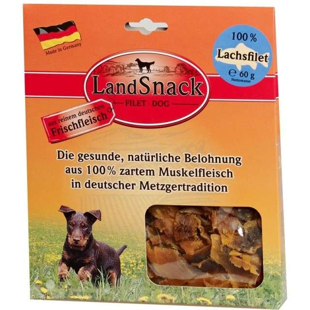 Landfleisch LandSnack Fillet Dog Salmon 170 g, 60 g kjøp billig med rabatt