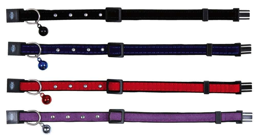Trixie Collar para Gatos con Strass de Terciopelo 24-34 cm