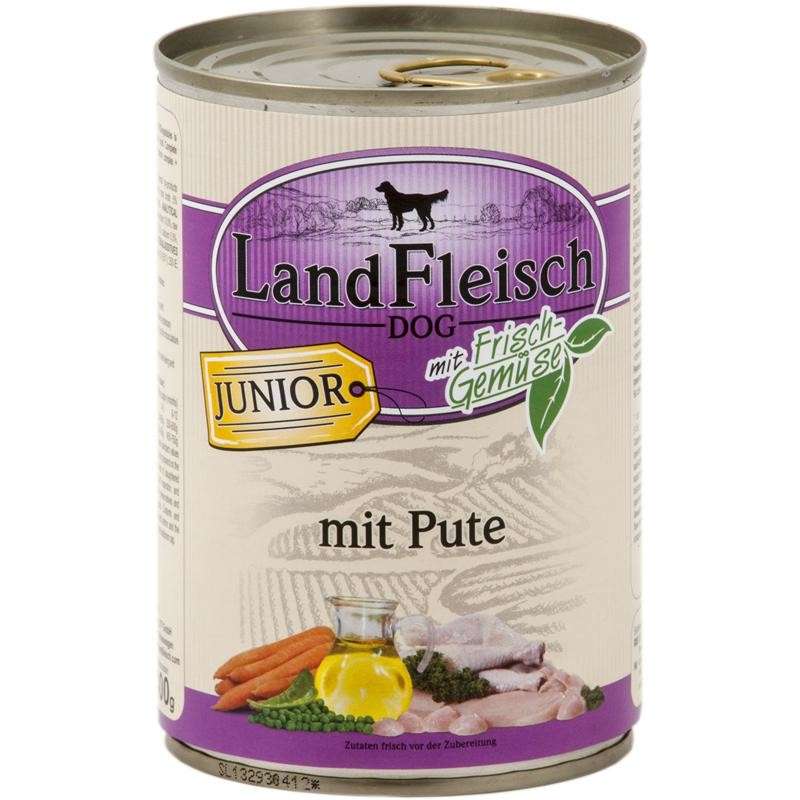 Dog Junior Pute mit Frischgemüse Dose von Landfleisch 800 g, 400 g günstig kaufen