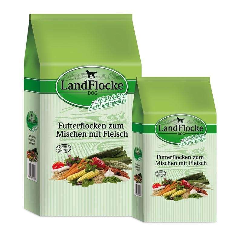 Landfleisch LandFlocke Meergranen wilde Kruiden & Appel en Groenten 7.5 kg, 1.5 kg