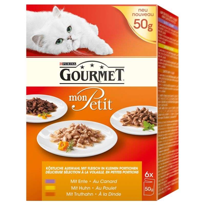 Purina Gourmet Mon Petit Fjærkre 6x50 g kjøp billig med rabatt