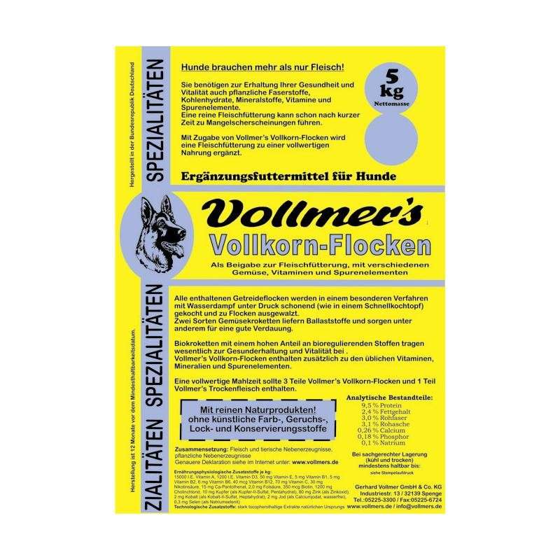 Vollmer's Flocos de Grãos integrais 5 kg, 15 kg, 10 kg Compre a bom preço com desconto