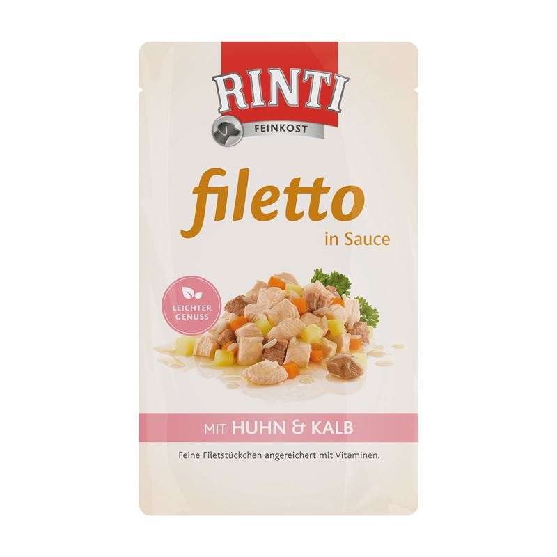 Comida húmeda Filetto in Sauce Pollo y Ternera 18x125 g por Rinti сompra justa y convenientemente con un descuento