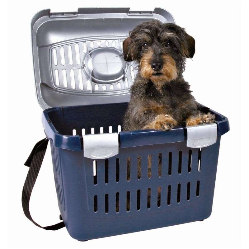 Trixie Transport Box Midi-Capri, Blue/Silver 44x33x32 cm