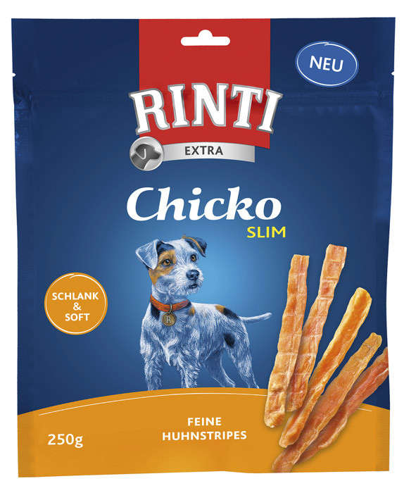 Rinti Hundesnack Chicko Slim Huhn ohne Zucker 250 g Kaurollen für Hunde