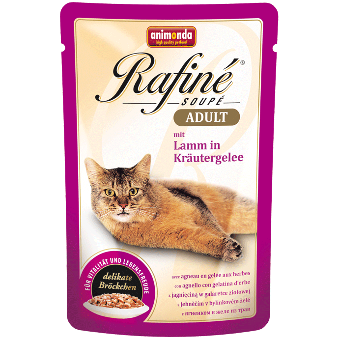 Animonda Rafiné Soupé Adult en Bolsitas Cordero + Gelatina de Hierbas 100 g