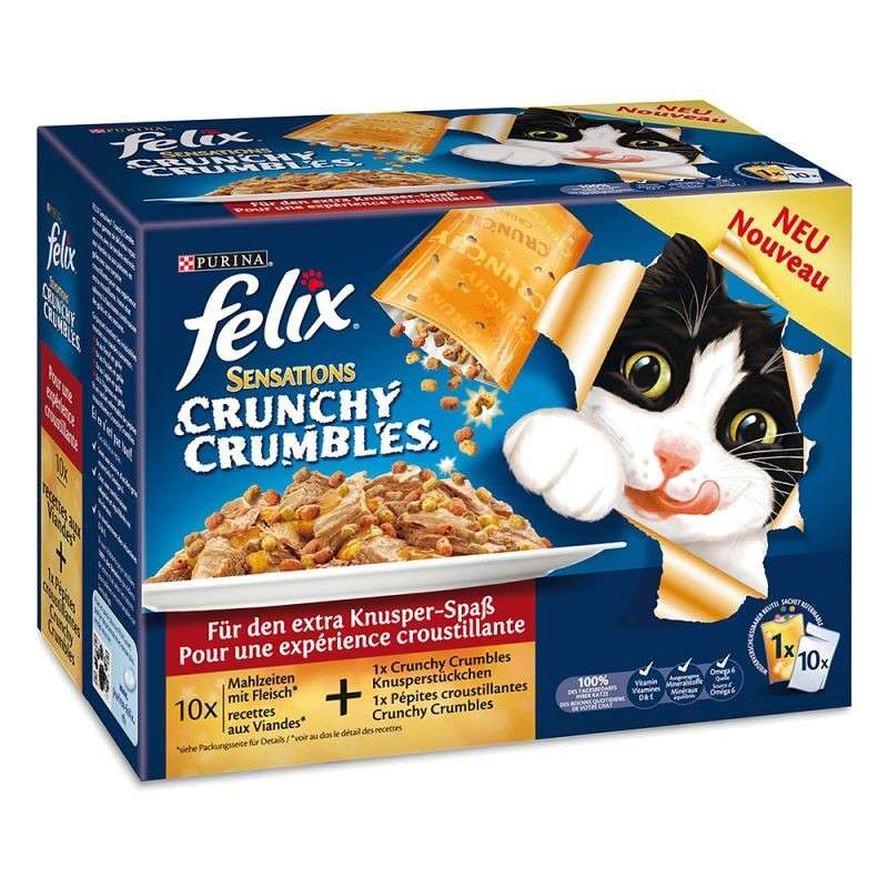 Felix Sensations Crunchy Crumbles Kattenvoer Multipack