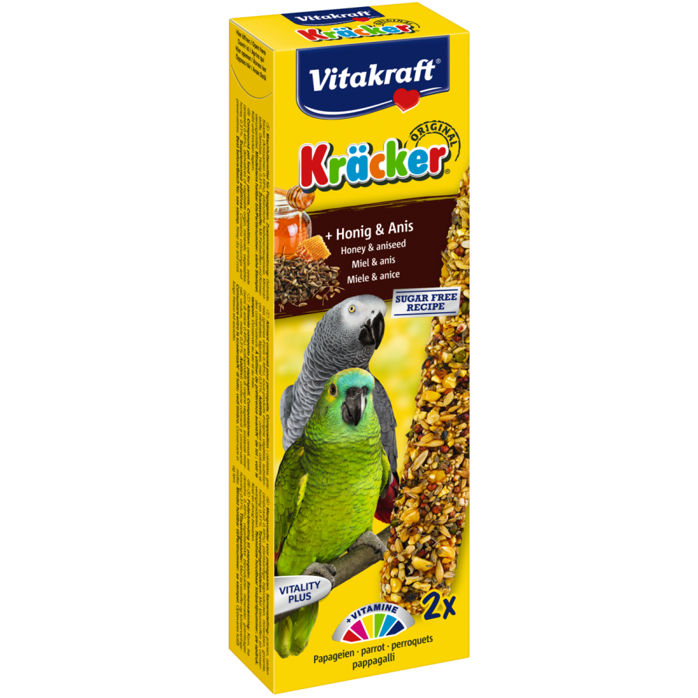 Vitakraft Papegaaikräcker met honing & anijs 180 g