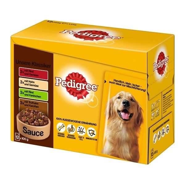 Pedigree Multipack Maaltijdzakjes Adult Selection 12x100 g