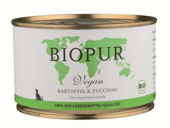 Økologisk fôr BIO Vegan Potato & Zucchini 400 g fra BIOPUR kjøp billig med rabatt