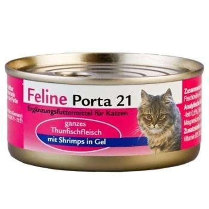 Feline Porta 21 Feline Porta 21, Blikje Multipack, Tonijn met Garnalen in gelei 156 g