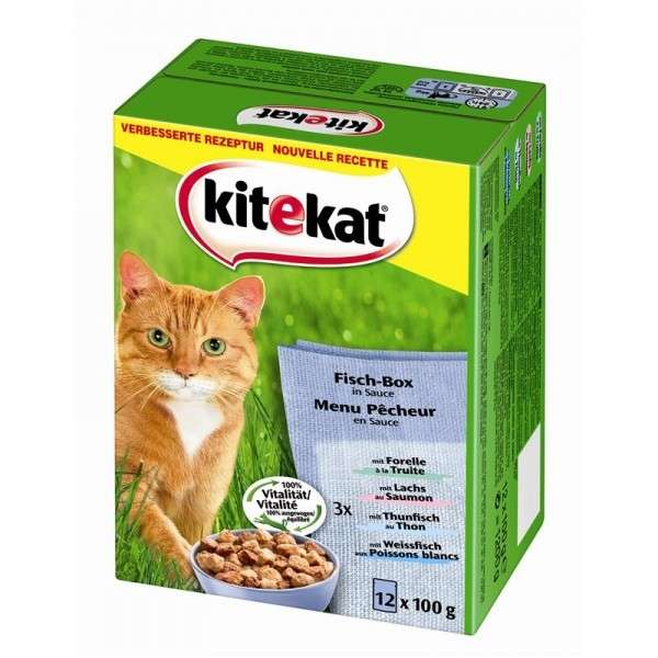 Kitekat Multipack Sachets Menu Pêcheur En Sauce 12 x 10 g 12x100 g