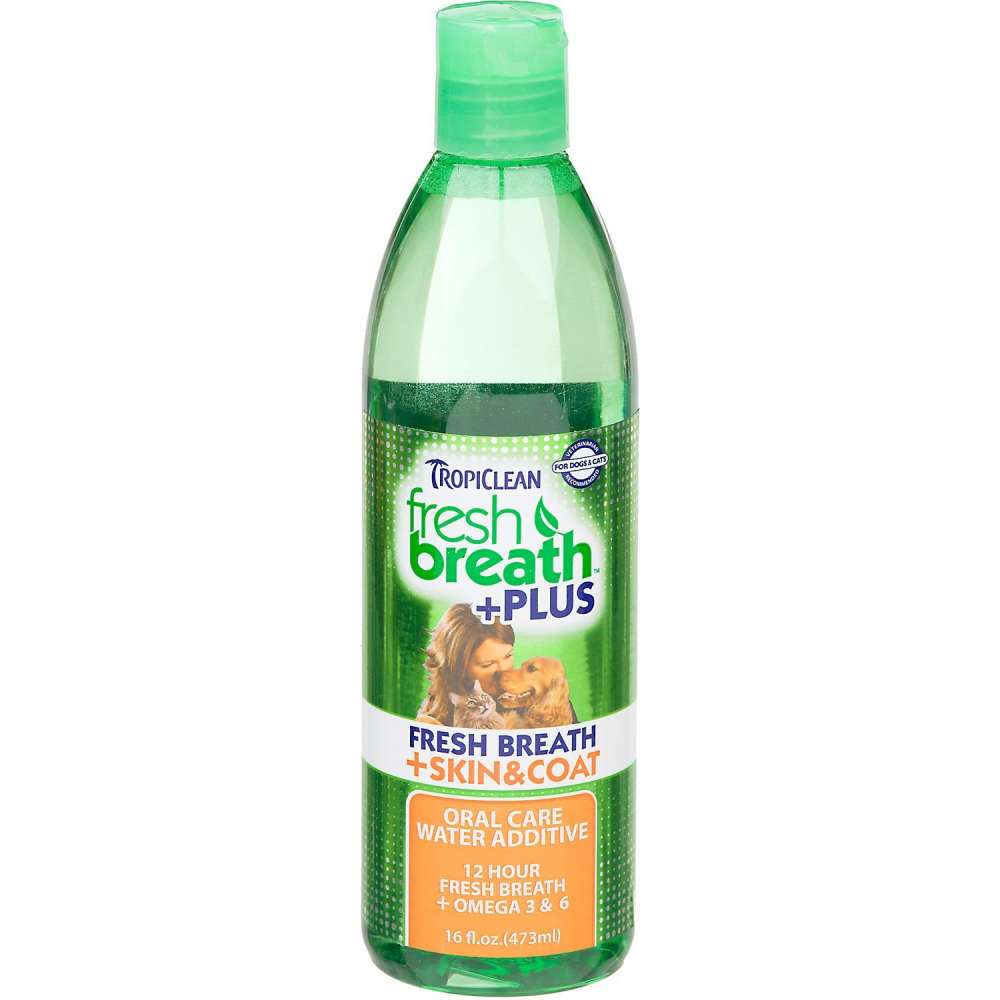 TropiClean Water Additive Plus, Skin & Coat 473 ml kjøp billig med rabatt