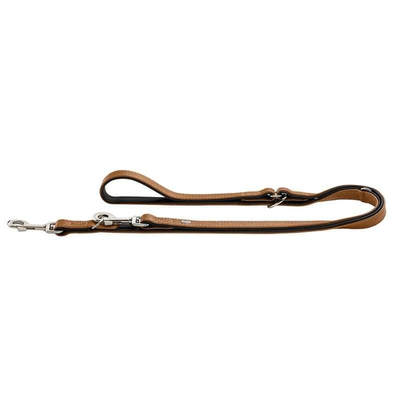 Hunter Adjustable Leash Linum Tabacco / Black 1.5x200 cm kjøp billig med rabatt