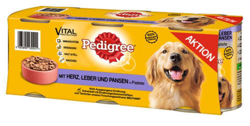 Pedigree Multipack Adult med hjärta, lever och våm 3x800 g köp billiga på nätet