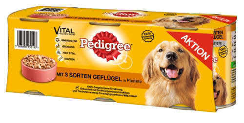 Pedigree Megapack Med 3 Slags Fjerkræ 3x800 g køb rimeligt og favoribelt med rabat