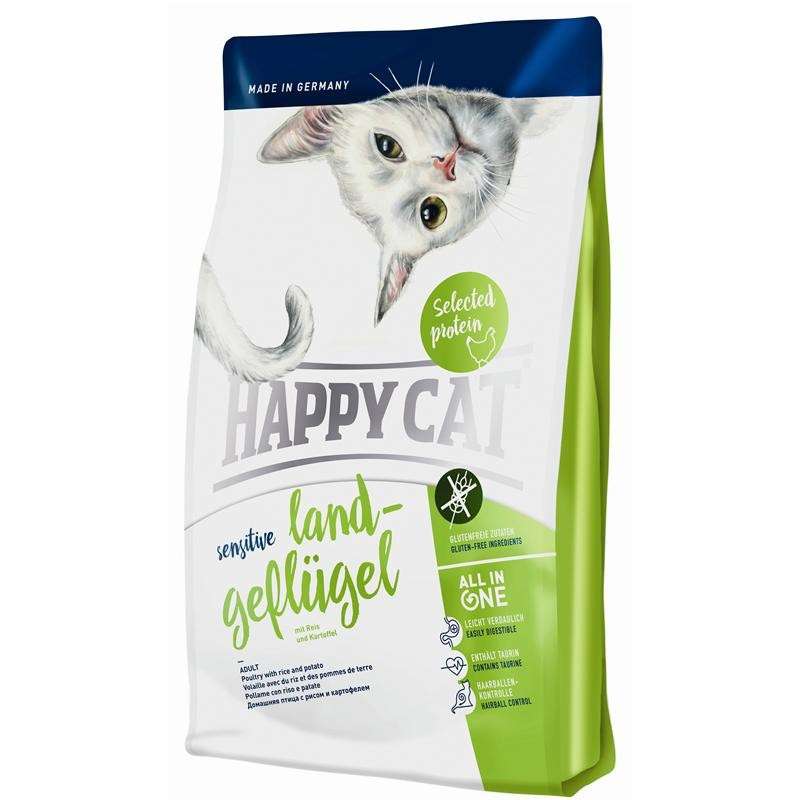 Happy Cat Sensitive Lant-Fågel med Ris och Potatis 1.4 kg, 300 g, 4 kg