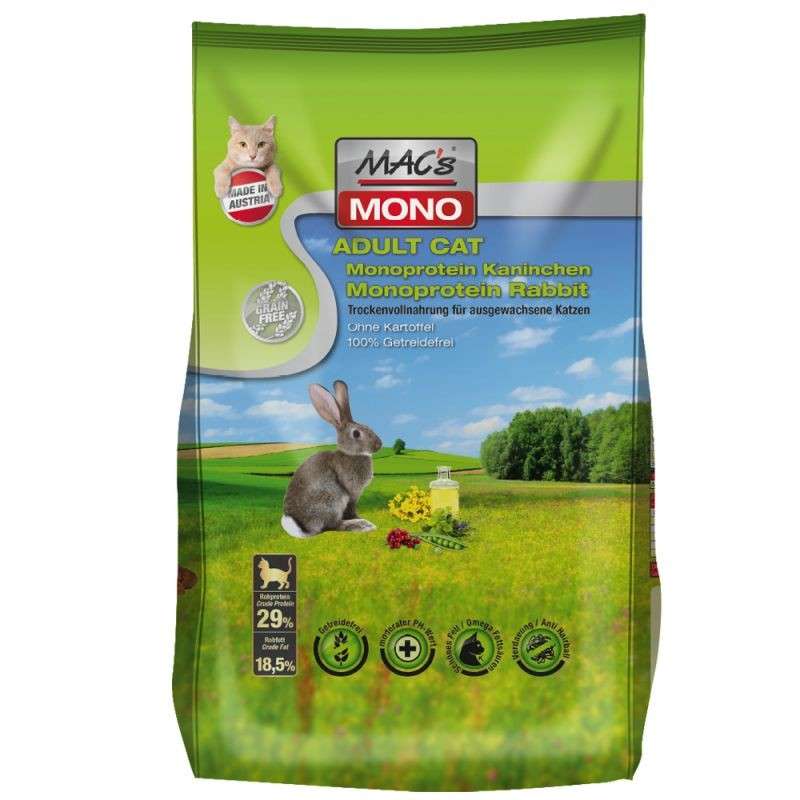 Cat Adult - Monoprotein Kaninchen von MAC's 7 kg, 300 g, 1.5 kg online günstig kaufen