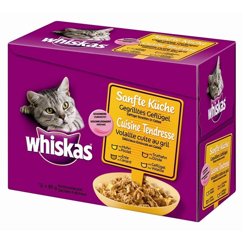 Whiskas Cocina Suave 12es Multipack Aves de Corral a la Parrilla 12x85 g