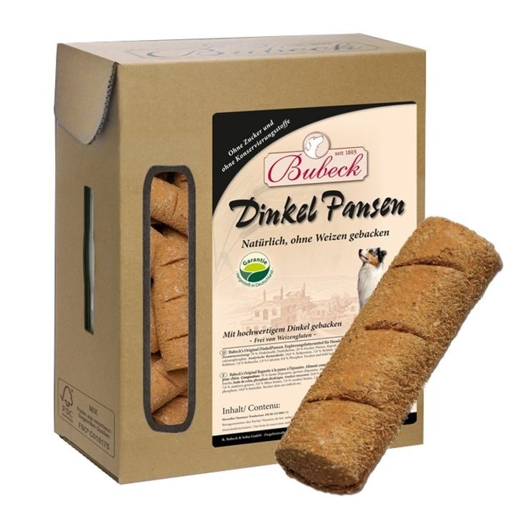 Bubeck Hundekuchen Dinkel Pansen Brot, weizenfrei 4 kg Hundekekse