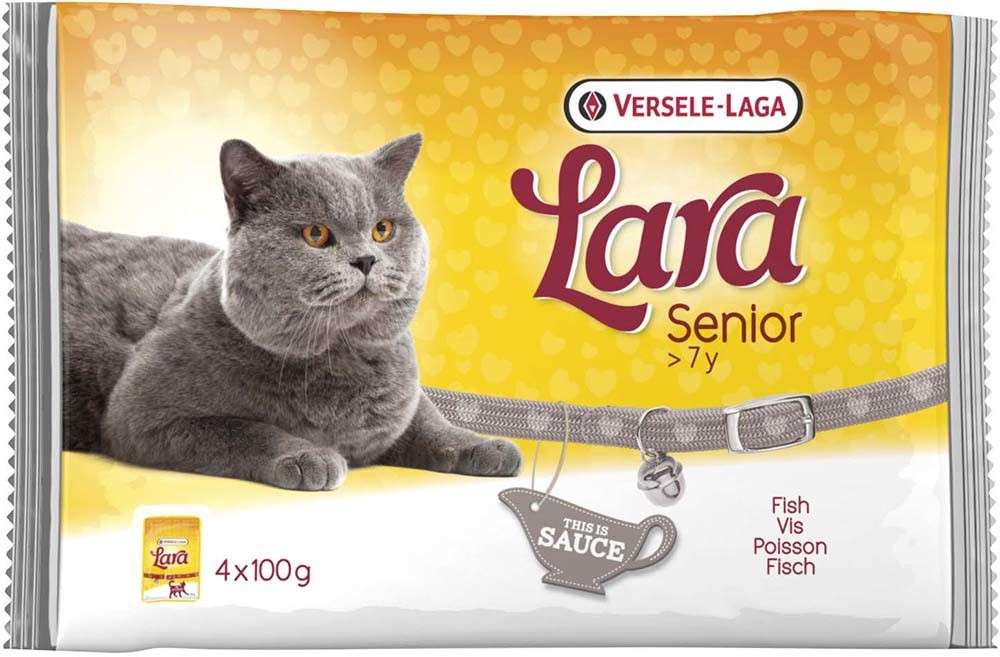 Versele Laga Lara Senior with Fish 4x100 g kjøp billig med rabatt