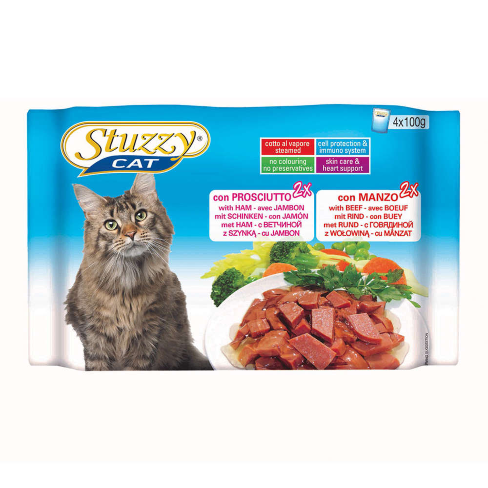 Stuzzy Multipack Jamón con carne de vacuno 4x100 g