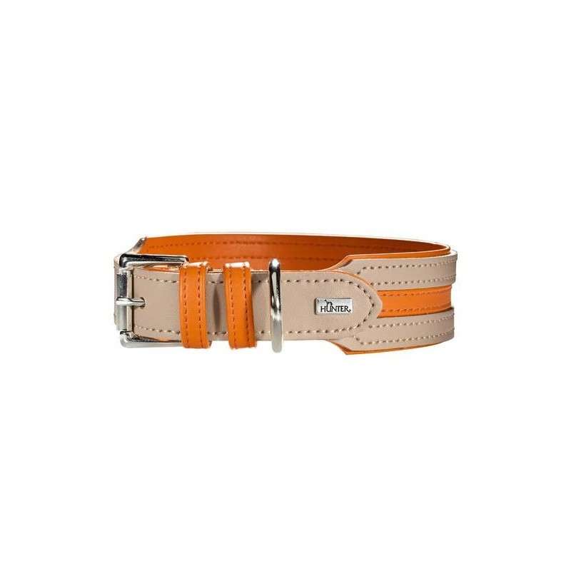 Hunter Halsband Basic Marbella Stripes Steen / Oranje 35-43x3.3 cm met korting aantrekkelijk en goedkoop kopen