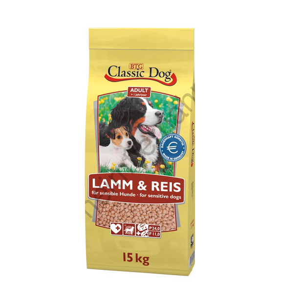 Classic Dog Lamb & Rice 15 kg kjøp billig med rabatt