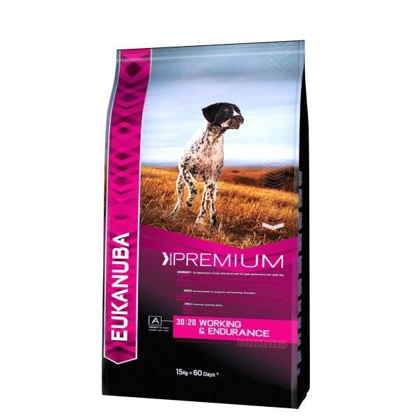 Eukanuba Premium Adult Working & Endurance, Kyckling 15 kg köp billiga på nätet
