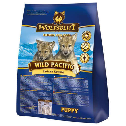 Wolfsblut Wild Pacific Puppy Vis met Aardappel 500 g, 2 kg, 15 kg