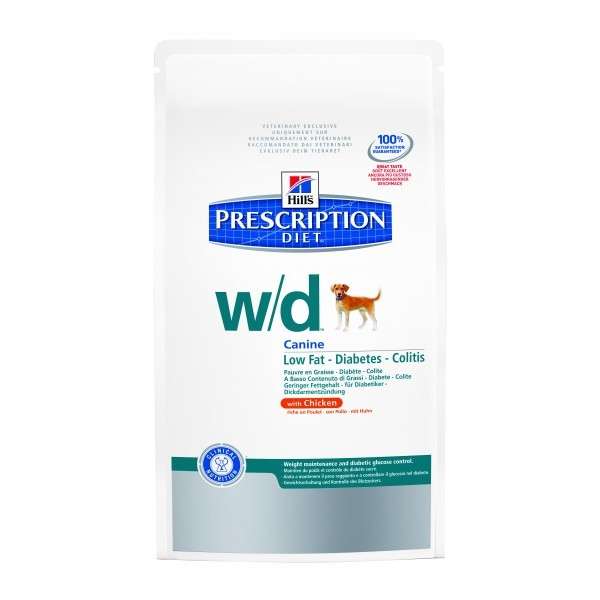 Hill S Prescription Diet Canine Low Fat Diabetes Colitis W D Mit Huhn 12 Kg Diabetes Hundefutter