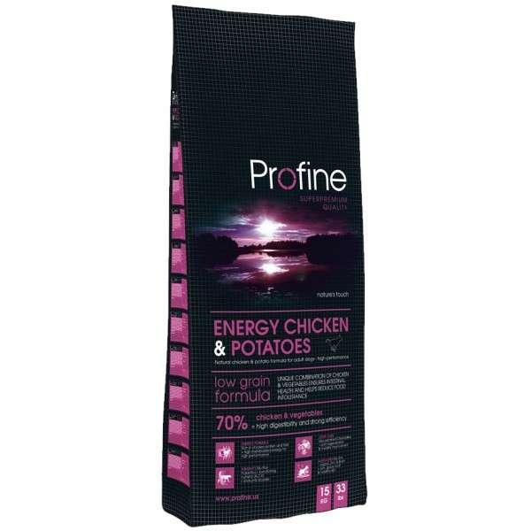 Profine Energy Chicken & Potatoes 15 kg køb rimeligt og favoribelt med rabat