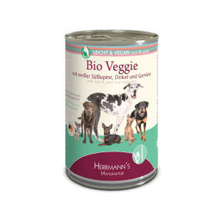 Herrmann's Bio-Veggie met Witte Lupine, Spelt en Groenten in Blikje 400 g